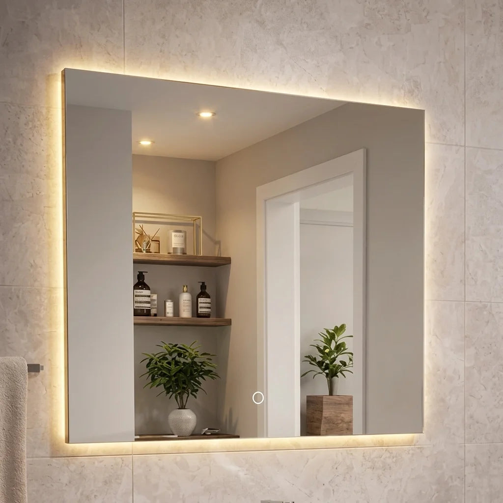 Miroir caré LED